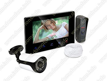 Комплект видеодомофон HDcom B707 и уличная антивандальная камера KDM-6215G